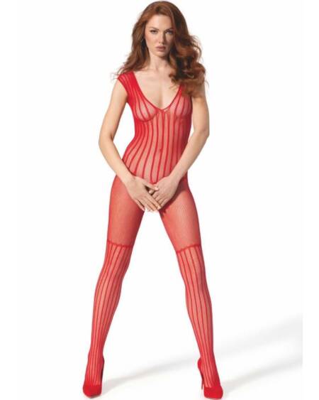 PASSION - BS 103 BODYSTOCKING RED ONE SIZE