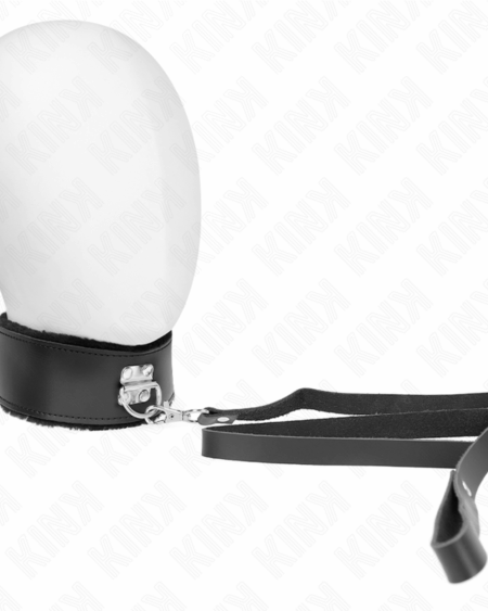 KINK - NECKLACE WITH BELT 116 CM WITH BLACK LEATHER STRAP ADJUSTABLE 40-48 CM X 6 CM