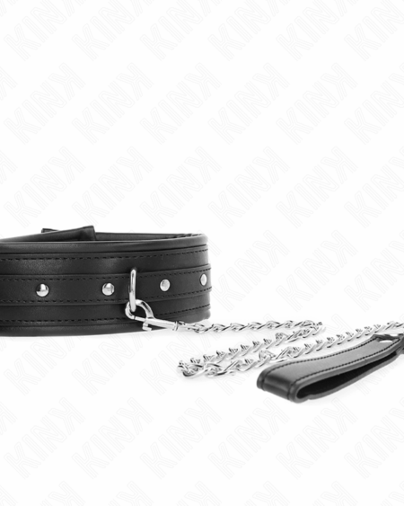 KINK - NECKLACE WITH SHINY BUCKLE STRAP 65 CM 48.5 CM X 5.3 CM