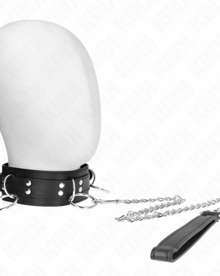 KINK - 3 RING SLAVERY NECKLACE WITH STRAP 80 CM 53 X 5 CM