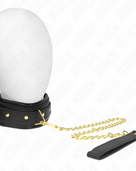 KINK - NECKLACE WITH SPONGE IMITATION LEATHER STRAP MODEL 1 ADJUSTABLE 37-54 CM X 3 CM