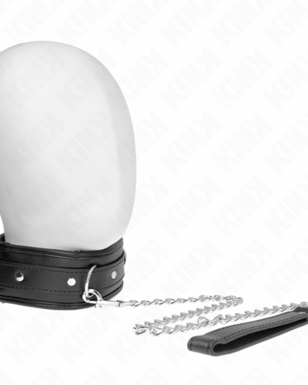 KINK - NECKLACE WITH SPONGE IMITATION LEATHER STRAP MODEL 3 ADJUSTABLE 37-54 CM X 3 CM