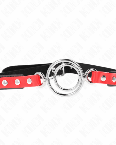 KINK - GAG WITH MULTIPLE O-RINGS 4 / 4.8 CM RED 38 X 56 CM