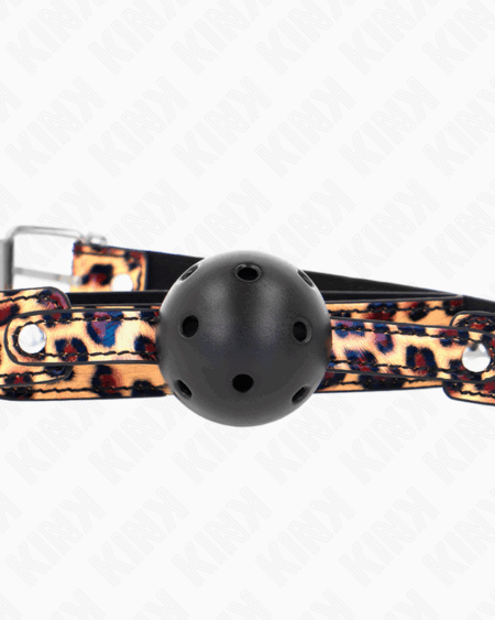 KINK - LEOPARD BREATHABLE BALL 4.5 CM GAG 65 x 2.5 CM
