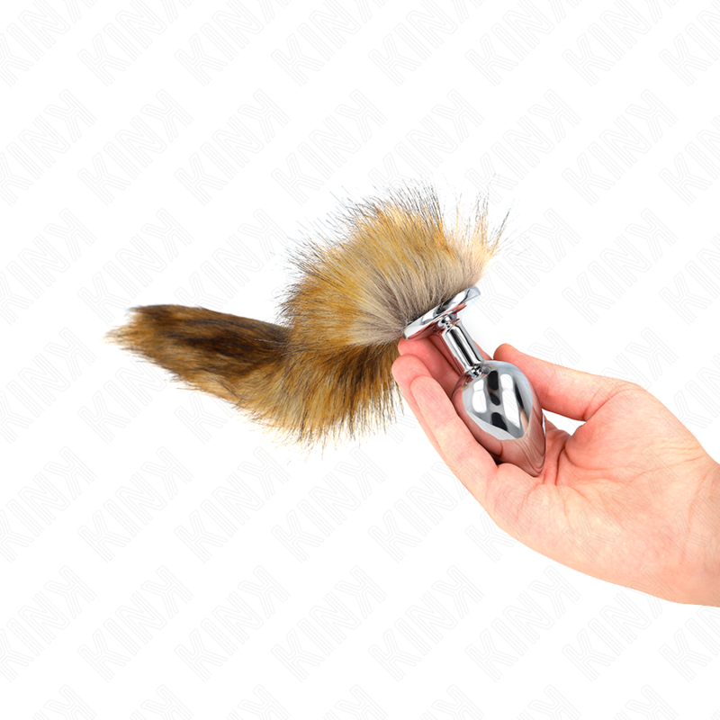 KINK - ANAL PLUG SIZE L 10 X 4 CM WITH SYNTHETIC TAIL 40 CM BROWN - Image 3