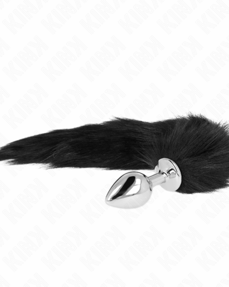 KINK - ANAL PLUG SIZE M 8 X 3.5 CM WITH SYNTHETIC TAIL 40 CM BLACK