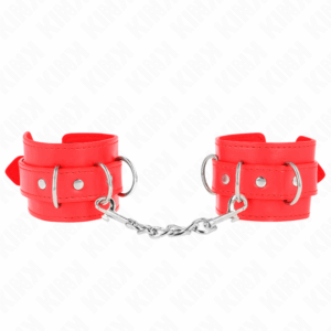 KINK - 3 D-RING WRIST RESTRAINTS ADJUSTABLE RED 17.5-25 CM X 6 CM