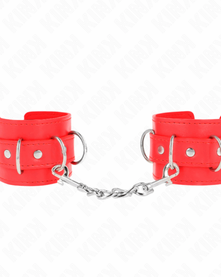 KINK - 3 D-RING WRIST RESTRAINTS ADJUSTABLE RED 17.5-25 CM X 6 CM