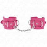 KINK - 3 D-RING WRIST RESTRAINTS ADJUSTABLE PINK 17.5-25 CM X 6 CM