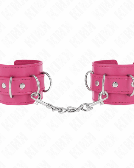 KINK - 3 D-RING WRIST RESTRAINTS ADJUSTABLE PINK 17.5-25 CM X 6 CM