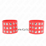 KINK - WRIST RESTRAINTS WITH SNAP FASTEN RED ADJUSTABLE 19-24 CM X 5.5 CM