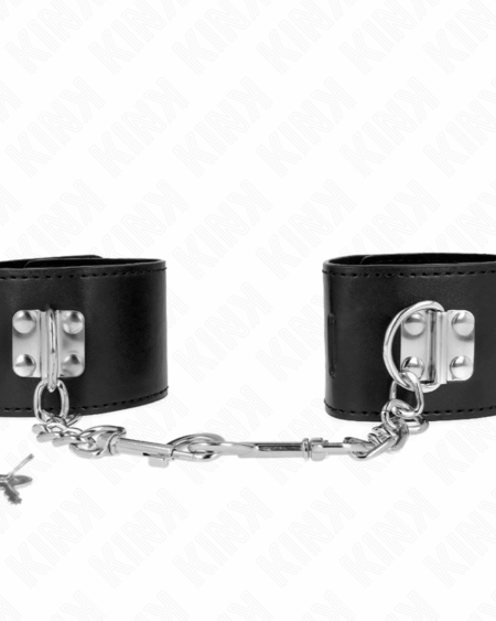 KINK - WRIST RESTRAINTS WITH PADLOCK CLOSURE BLACK ADJUSTABLE 16-23 CM X 5.5 CM