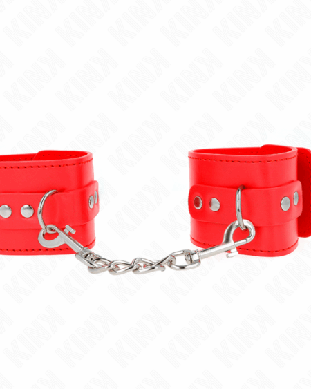 KINK - WRIST RESTRAINTS WITH PADLOCK CLOSURE RED ADJUSTABLE 16-23 CM X 5.5 CM