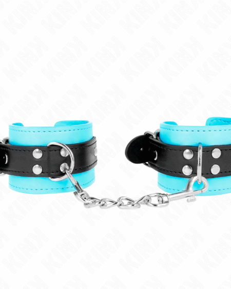KINK - HOOK WRIST RESTRAINTS BLUE FUR LINED ADJUSTABLE 20-28 CM X 5.5 CM