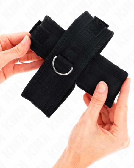 KINK - CROSS CUFFS BLACK 34 X 5.5 CM