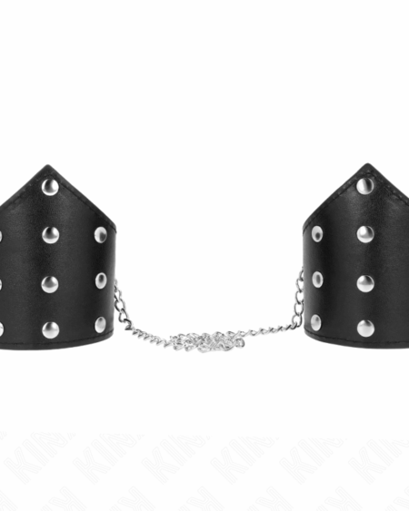 KINK - BLACK POINT STYLE WRISTBANDS WITH CHAIN ADJUSTABLE 17-23 CM X 8.5 CM