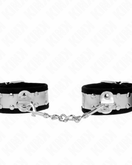 KINK - THIN WRIST RESTRAINTS BLACK / SILVER 30 X 4 CM