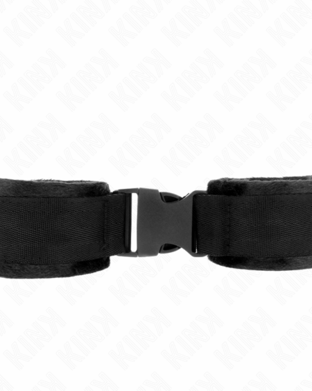 KINK - NYLON BIND HOOKLOOP WRIST RESTRAINTS RED-BLACK MODEL 1 AJDUSTABLE 25-35 CM X 6 CM