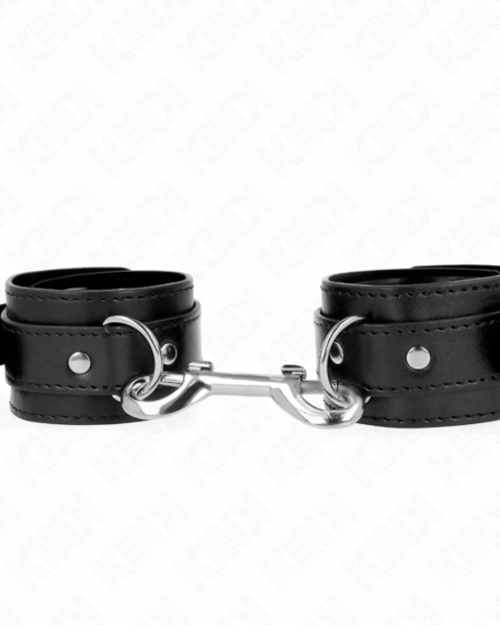 KINK - WRIST RESTRAINTS-SINGLE RIVET ROW BLACK ADJUSTABLE 17-28 CM X 5 CM