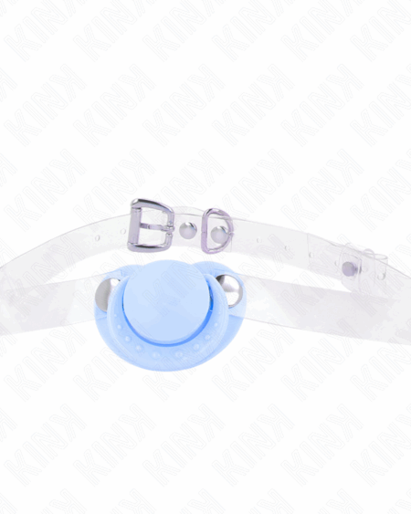 KINK - LIGHT BLUE PACIFIER SHAPED GAG 5.5 x 4 CM ADJUSTABLE 43-60 CM