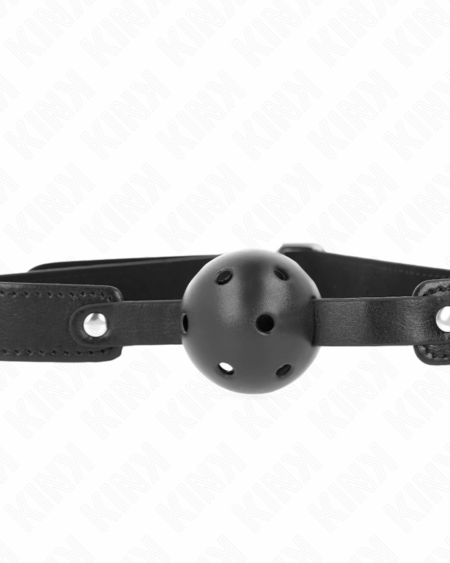 KINK - BLACK BREATHABLE BALL 4.5 CM GAG 65 x 2.5 CM