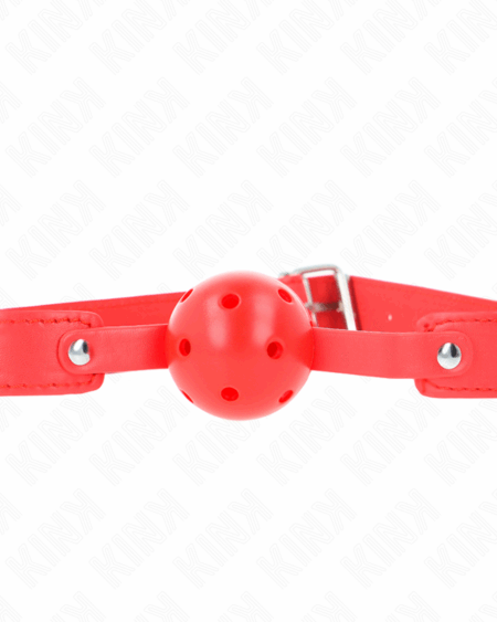 KINK - RED BREATHABLE BALL 4.5 CM GAG 65 x 2.5 CM