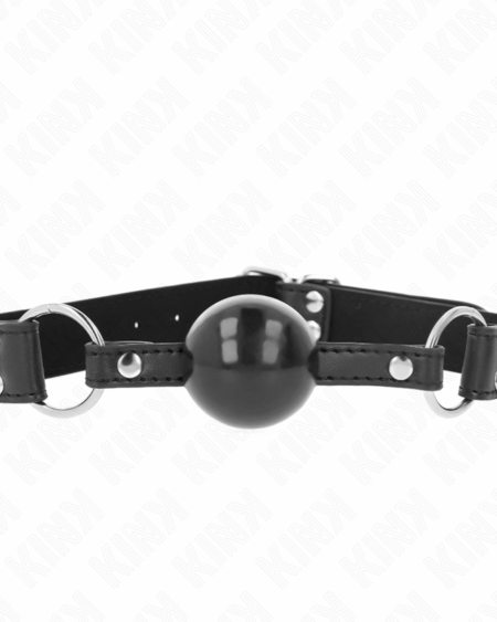 KINK - SOFT AND SOLID BALL 4 CM GAG WITH LEATHERETTE STRAP 62 x 2.5 CM ADJUSTABLE 42-58 CM