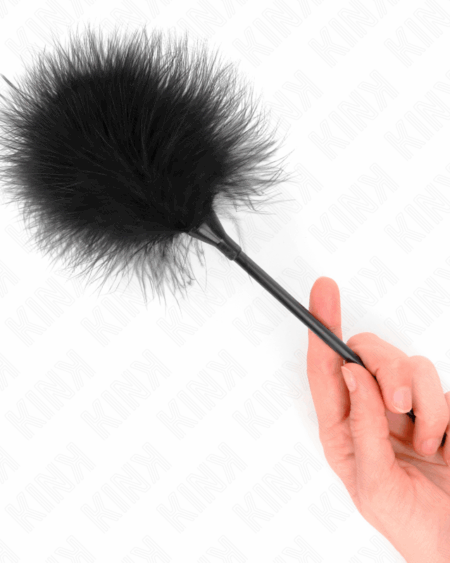 KINK - BLACK TICKLE FEATHERS USED FOR THE BONDAGE KIT 27 CM