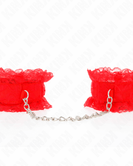 KINK - LACE ELASTIC WRIST RESTRAINTS RED