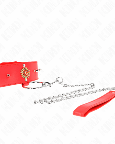 KINK - RED DIAMOND NECKLACE WITH BELT 65 CM AJDUSTABLE 35-51 CM X 7 CM