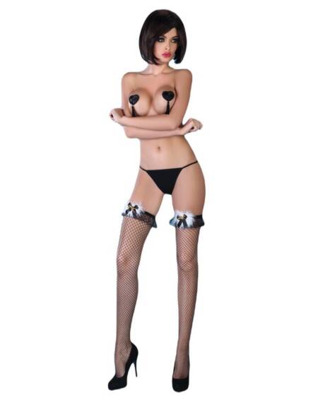 LIVCO CORSETTI FASHION - PEARL BLACK CF 17277 STOCKINGS BLACK S/L