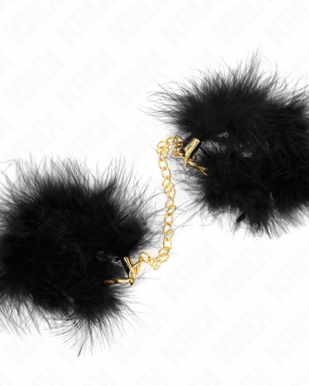 KINK - FEATHER HAND CUFFS WITH GOLD CHAIN MODEL 0
