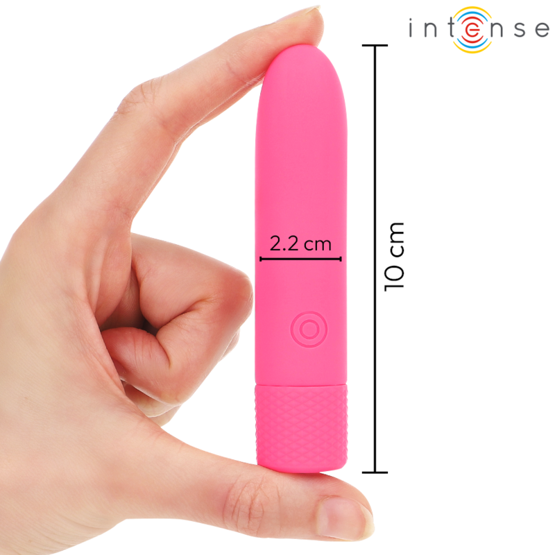 INTENSE - SYMONE USB RECHARGEABLE VIBRATING BULLET 8 VIBRATIONS PINK 10 X 2.2 CM - Image 4