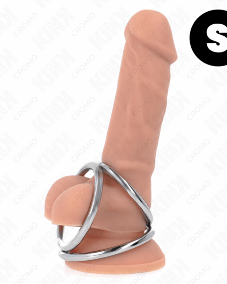 KINK - TRIPLE CHROME METAL PENIS RING 3.2 CM TO 4.5 CM