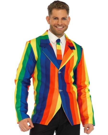LEG AVENUE - BLAZER + TIE RAINBOW M