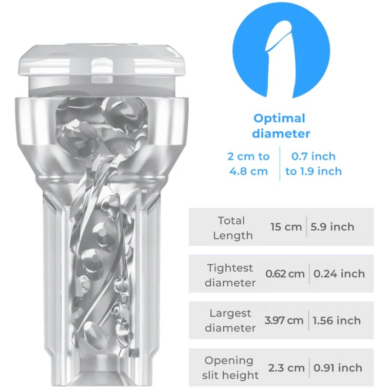 KIIROO - FEEL POCKET STROKER CRYSTAL BY KIIROO TRANSPARENT – Bild 5