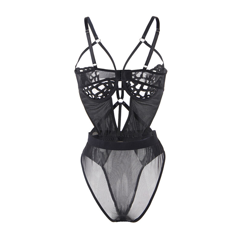 SUBBLIME - 954055 SEXY LACE BODYSUIT BLACK S/M - Image 4