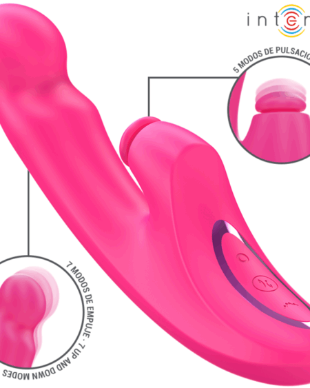 INTENSE - EMI VIBRATOR 13.5 CM MULTIFUNCTION 3 IN 1 10 VIBRATIONS PINK