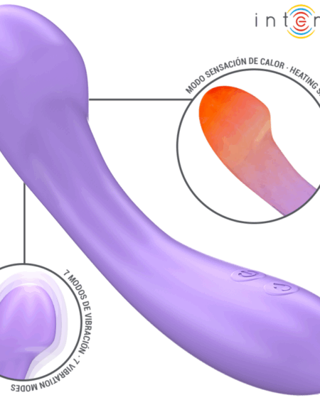 INTENSE - BECKY VIBRATOR 19 CM HEATABLE 7 VIBRATIONS PURPLE