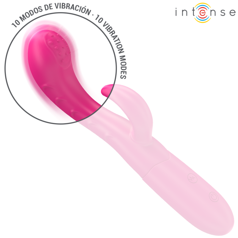 INTENSE - AMARA VIBRATOR WITH STIMULATING TONGUE 10 VIBRATIONS PINK - Image 3