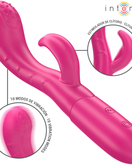 INTENSE - AMARA VIBRATOR WITH STIMULATING TONGUE 10 VIBRATIONS PINK