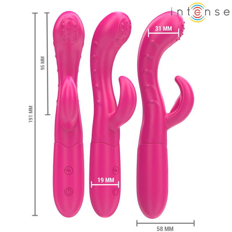 INTENSE - AMARA VIBRATOR WITH STIMULATING TONGUE 10 VIBRATIONS PINK - Image 2