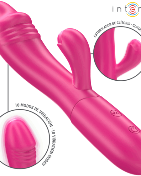 INTENSE - IVY FLEXIBLE VIBRATOR 10 VIBRATIONS WITH STIMULATING TONGUE PINK