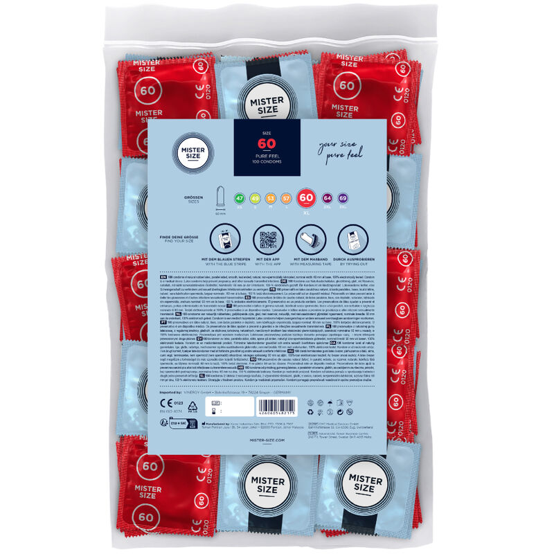 MISTER SIZE - CONDOM SIZE XL 60 MM (100 UNITS) - immagine 2