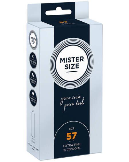 MISTER SIZE - CONDOM SIZE L 57 MM (10 UNITS)
