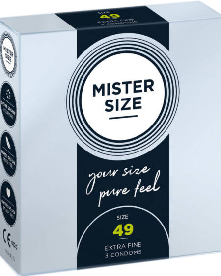MISTER SIZE - CONDOM SIZE S 49 MM (3 UNITS)