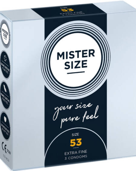 MISTER SIZE - CONDOM SIZE M 53 MM (3 UNITS)
