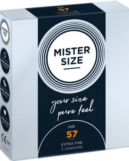 MISTER SIZE - CONDOM SIZE L 57 MM (3 UNITS)