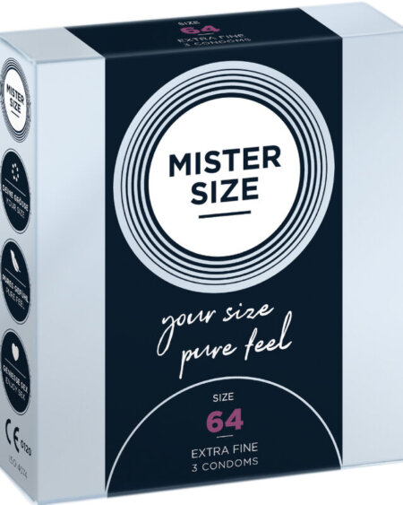 MISTER SIZE - CONDOMS SIZE XXL 64 MM (3 UNITS)