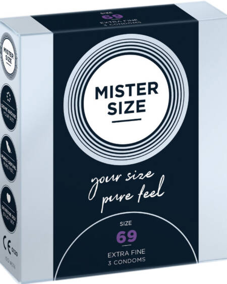MISTER SIZE - CONDOMS SIZE XXXL 69 MM (3 UNITS)